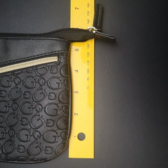 Guess Ladies Black Faux Leather Wristlet / Clutch with Gold Tone Accents - Picture 8 of 8